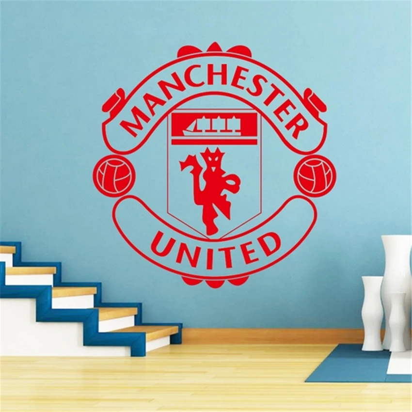 

MANCHESTER Football club logo symbol wall stickers for kids room bedroom removable home decals vinyl art decoration Quote Mural