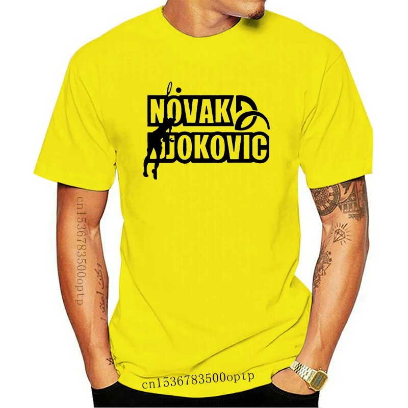 Новые мужские футболки модная футболка Novak Djokovic серый цвет крутая |