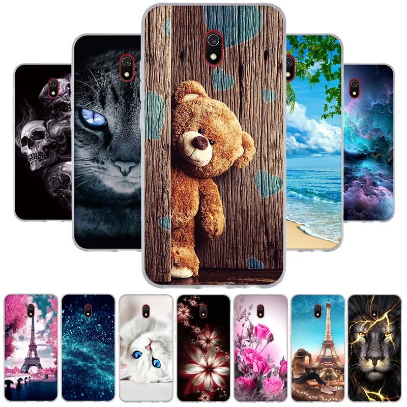 Силиконовый чехол для Xiaomi Redmi 8A чехлы с полной защитой мягкая задняя крышка из ТПУ