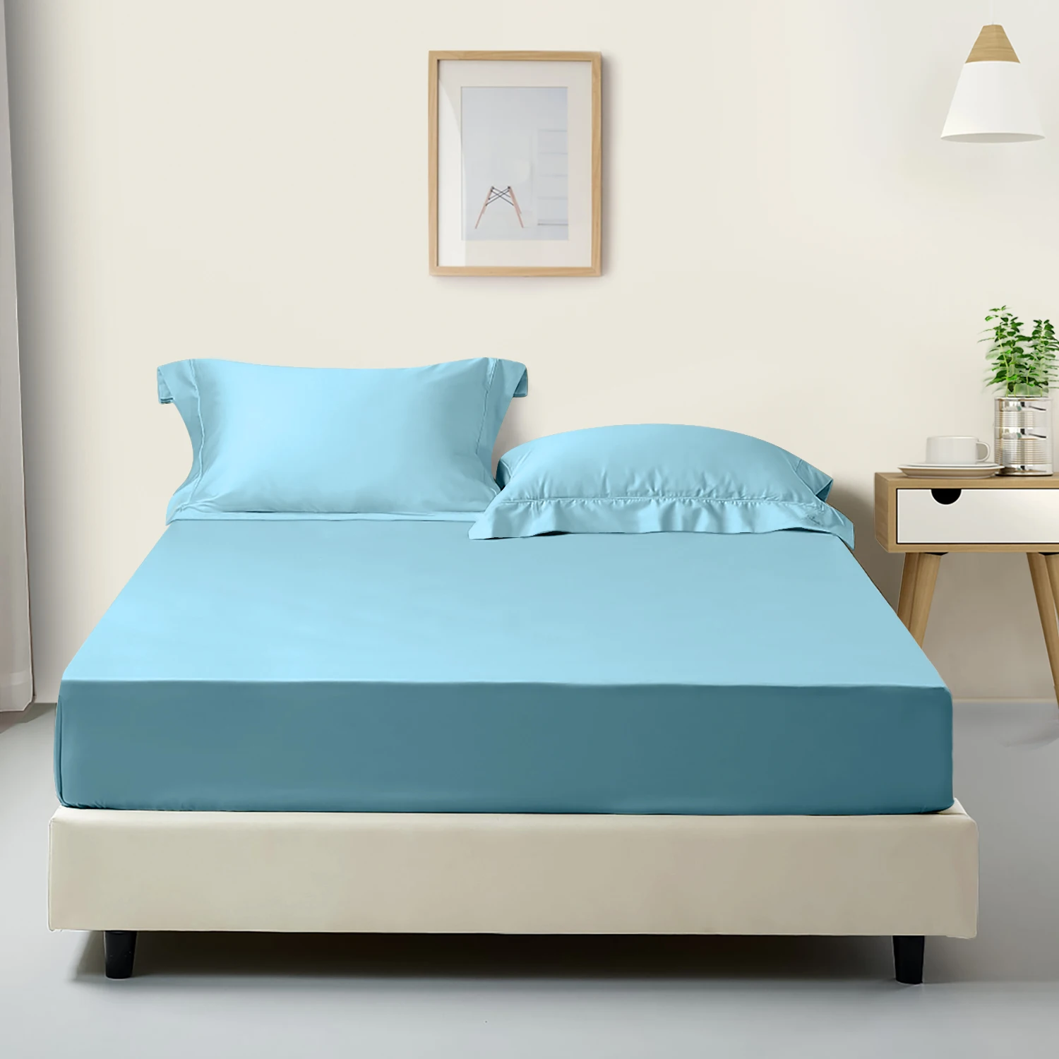 Microfiber Twin Fitted Sheet 35cm Deep Pocket Sheet Wrinkle Free Sheets Machine Washable Hotel