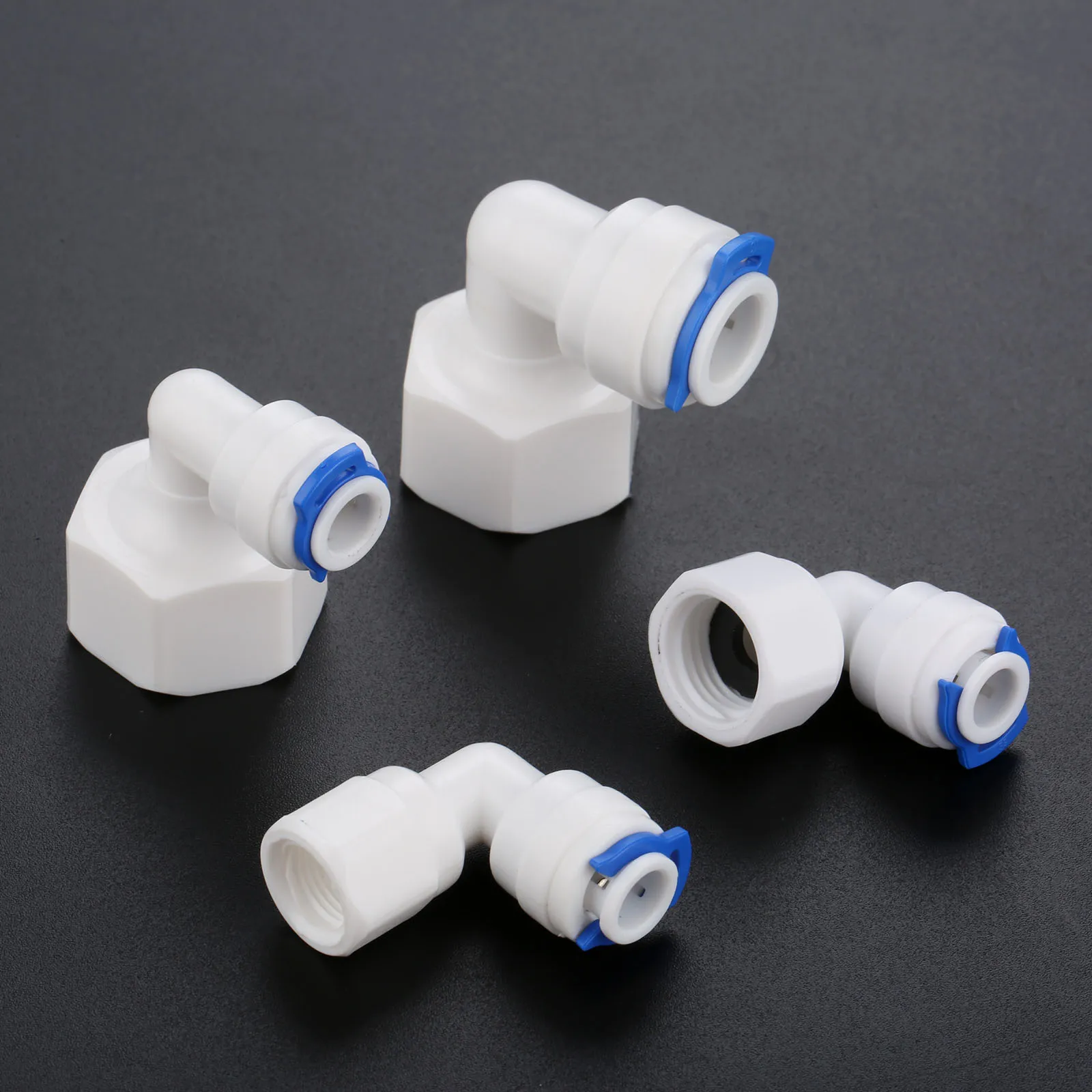 5Pcs Elbow 1/4" OD Hose 1/2" 1/8" BSP Female Thread Pipe Quick RO Water Fitting Osmose Reversa Aquario Connector |