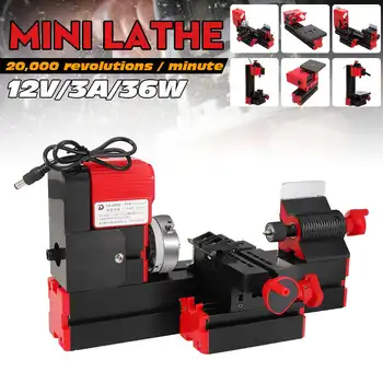 

DC12V 3A 36W Mini Lathe Milling Machine Bench Drill DIY Woodworking Power Tool General Woodworking Driller Metal Wood Lathes