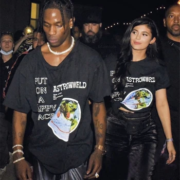 

JUDGE MADE ASTROWORLD TRAVIS SCOTT concert tour short earth print TEE unisex T-shirt Jackboys Cactus Jack Vehicle