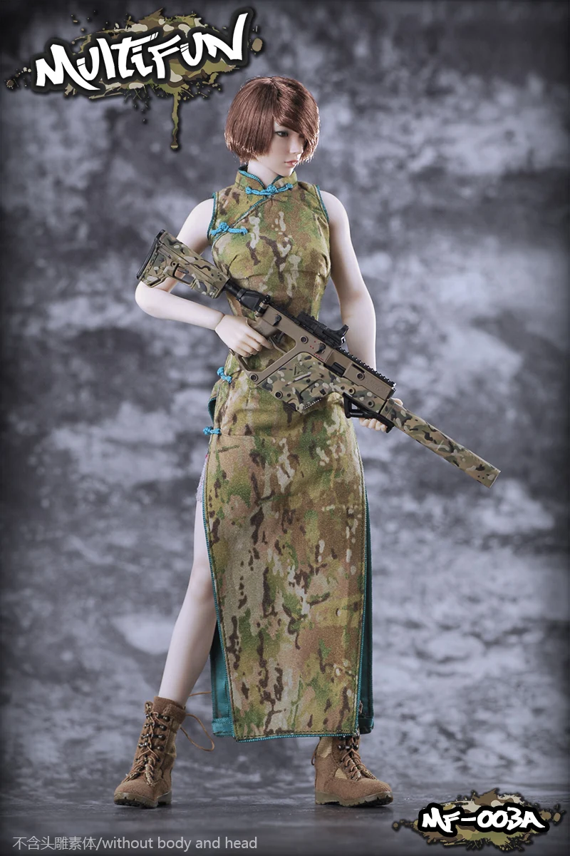 Estartek MULTIFUN 1/6 камуфляж Cheongsam для 12 дюймов Фигурка DIY