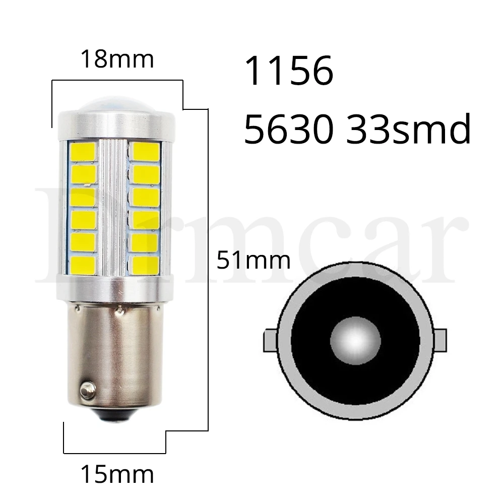 White Red Yelow 1156 BA15S 1157 BAY15D 7443 3157 P21 33SMD 5730 Car Brake Light Tail Lamps Turn Signal Auto Rear Reverse Bulbs (8)