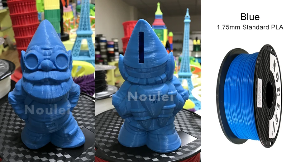 9 noulei 3d printing PLA filament 1.75mm blue