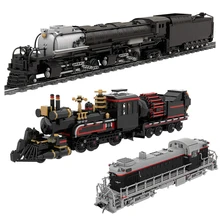 

MOC High Speed Train SD70M-2 CN Building Blocks Track High-Tech Subway Transportation Bricks Model Toys For Kids Birthday Gifts