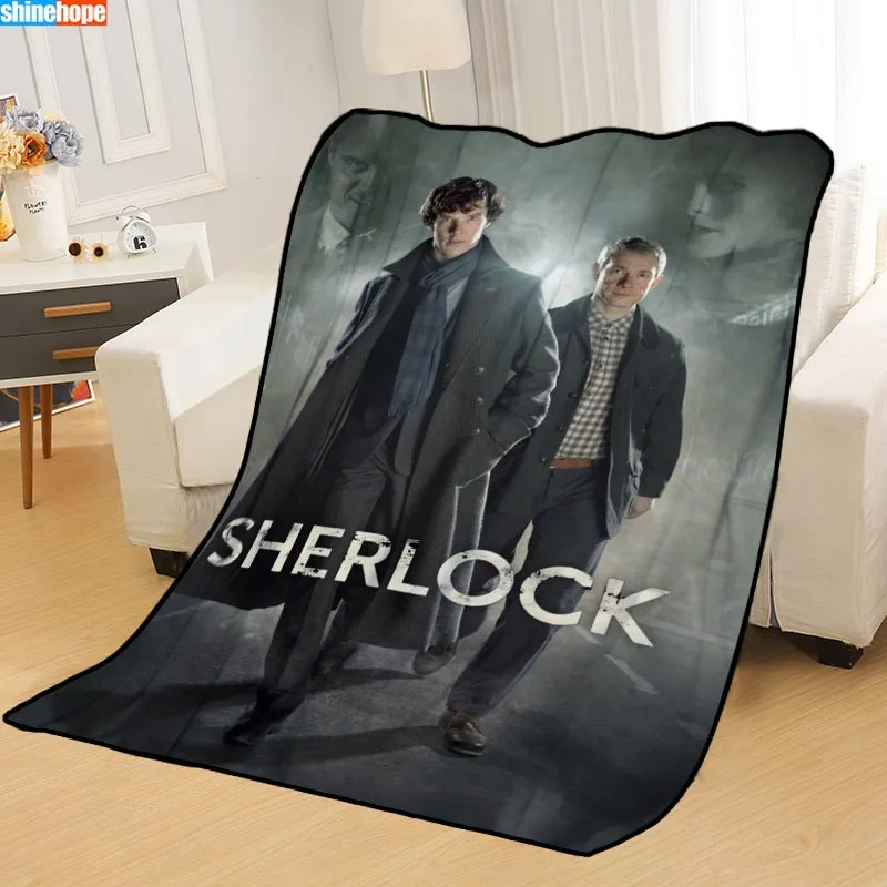 

Custom Sherlock Blankets for beds throw blanket soft blanket summer blanket anime blanket travel blanket Big Size 145X200cm