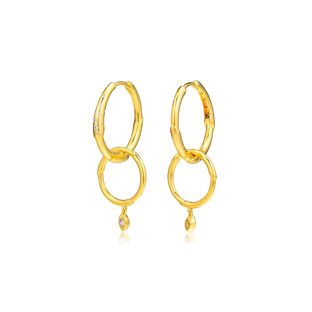 Подлинные 925 пробы Серебряные стильные очаровательные серьги женские круглые серьги подходят к Европейскому Шарму оригинальные ювелирные изделия подарок