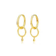 Подлинные 925 пробы Серебряные стильные очаровательные серьги женские круглые серьги подходят к Европейскому Шарму оригинальные ювелирные изделия подарок