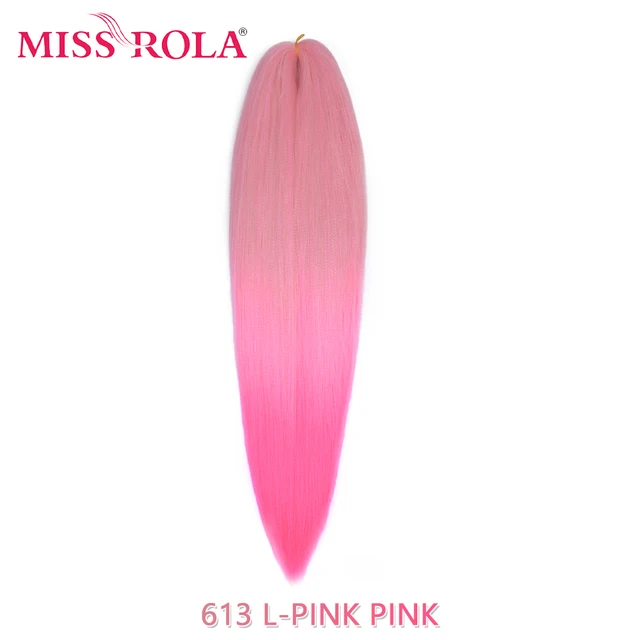 Miss Rola 22 Inch 60G Kanekalon Hair Synthetic Jumbo Braid Yaki Straight Hair Extension Pink Blonde Twist Braid Bulk Wholesale T1B/27