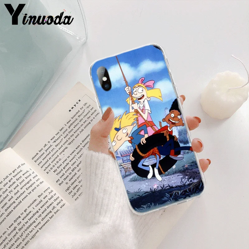 Yinuoda Hey Arnold TPU Мягкий силиконовый прозрачный чехол для телефона iPhone 8 7 6 6S Plus X XS MAX 5 5S SE XR 11 pro max