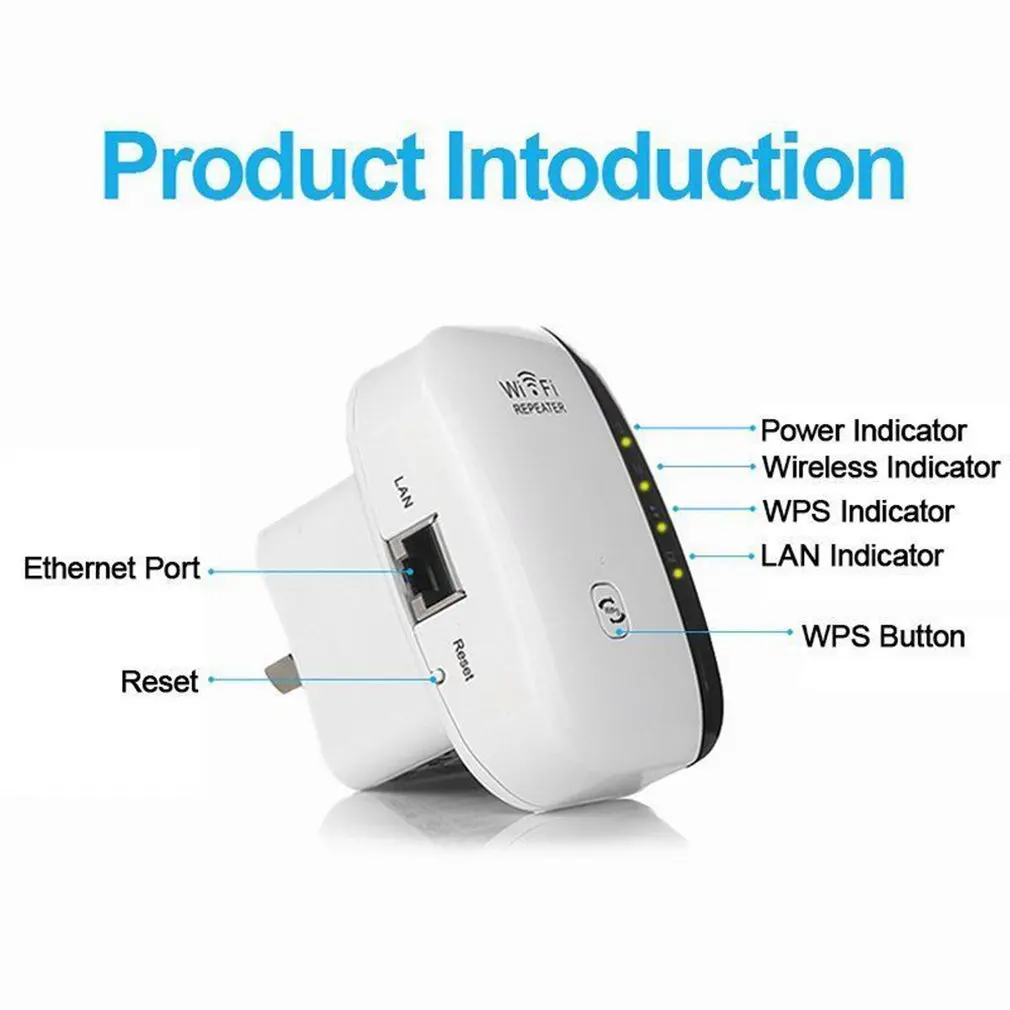 300 м Wi-Fi ретранслятор 802.11a/b/g/n Сетевой расширитель усилитель настенный разъем дизайн WiFi усилитель сигнала для офиса дома