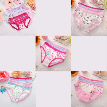4 pezzi/lottp 2-10Y bambini biancheria intima di cotone ragazze mutandine simpatico gatto modello bambini boxer slip bambino morbido ragazza pantaloni 1