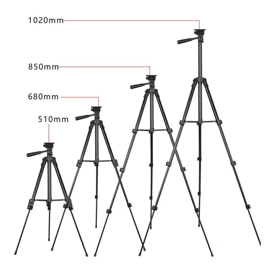Liga de Alumínio Kits com Luz de Preenchimento Vídeo para Xiaomi Mamen Portátil Tripé Vlogging Huawei Telefone Câmera Universal 3120 - Image 4