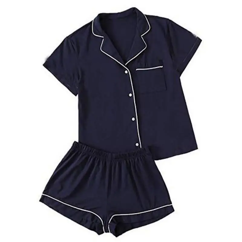 Summer Vintage Пижамы Pajama Suit Short Sleeve Soft Shorts Set Modal Leisure Temperament Home Wear For Women Loungewear 2