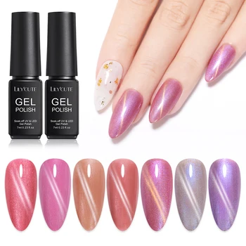 

LILYCUTE 7ml Cat Eye Gel Nail Polish Pink Purple Soak Off Nail Art UV Gel Semi Permanent Gel Varnish Long Lasting Nail varnish