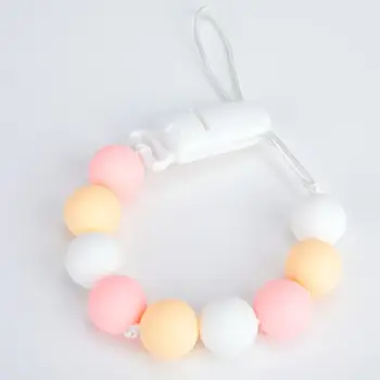 

Baby Pacifier Holder Silicone Teething Straps Unisex Design Smoother Clasps Toy A2UB