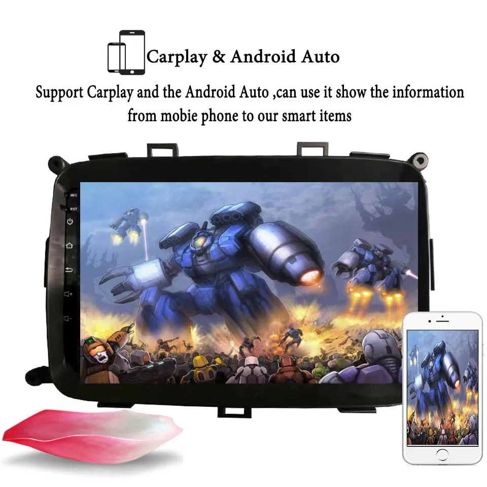 Octa Core 1024*600 Android 9,1 64 г подходит для KIA CARENS 2013 автомобильный DVD плеер навигации gps 4G радио головное устройство