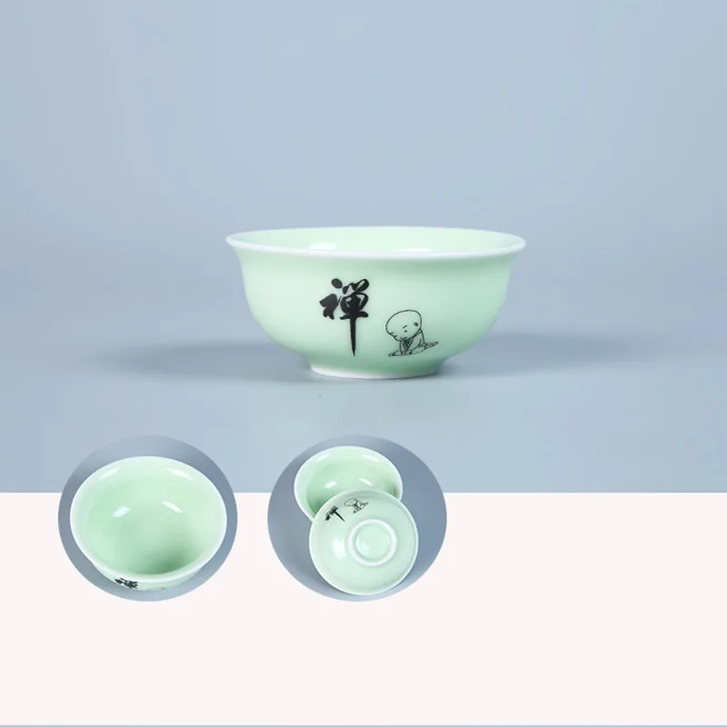 Стильный чайник с ручной росписью Celadon набор термостойкий чайный набор кунг-фу чайник офисная Бытовая Питьевая утварь WSHYUFEI