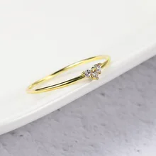  Rings For Women Little Heart Shaped Gold Color Wedding Engagement Dainty Ring Jewellry Zircon Romantic Fashion Jewelry 