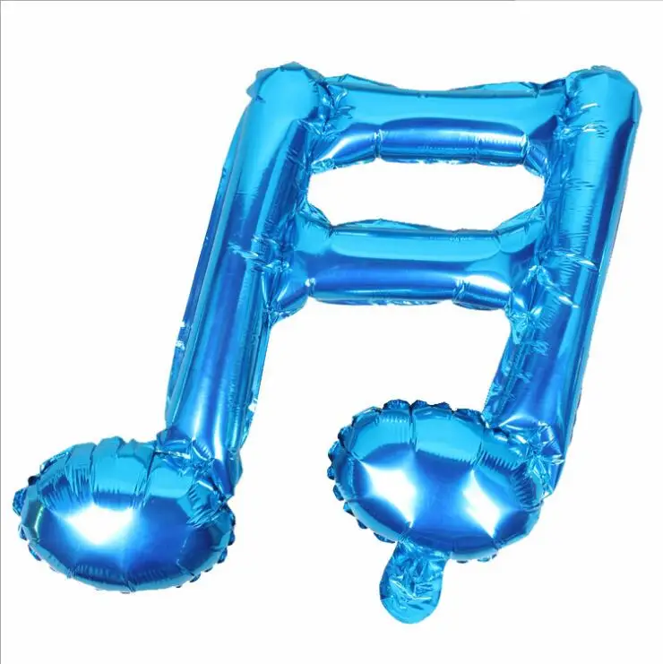 blue 5 шт./лот, музыкальные ноты, фольгированные майларовые шары, товары для дня рождения, надувные свадебные украшения, гелиевые шары - Цвет: blue