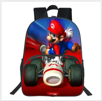 

New Children School Bags Cartoon Doll Super Mario Printing Backpacks For Boys Girls Mario Bros Rucksack Students Birthdays Gifts