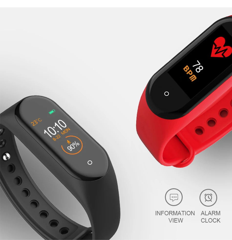 Умный Bluetooth браслет M4 фитнес-спортивные часы цветной экран Пульс смарт-браслет huawei IPhone и другие смартфоны