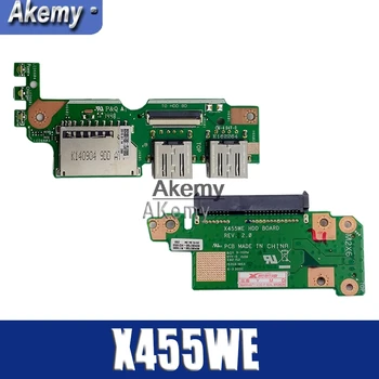 

HDD USB SSD card IO Board For Asus X455 X455W X455WE X455WE X454W X454WE Hard Drive Connector Board
