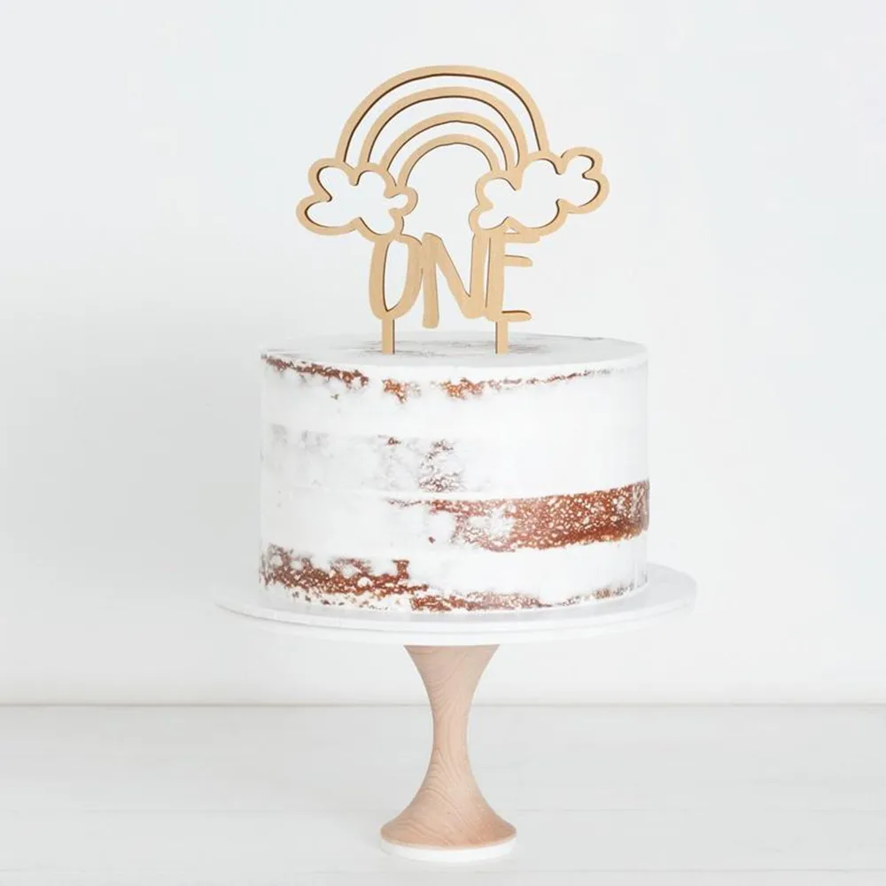 Украшение для торта на 1-й день рождения малышей топпер уникальные радужные
