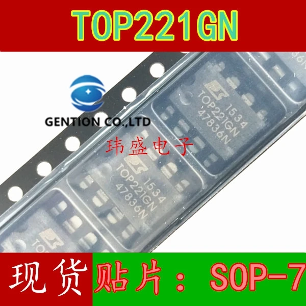 

10PCS TOP221 TOP221G TOP221GN SOP-7 management chip three-terminal off-line PWM switch in stock 100% new and original