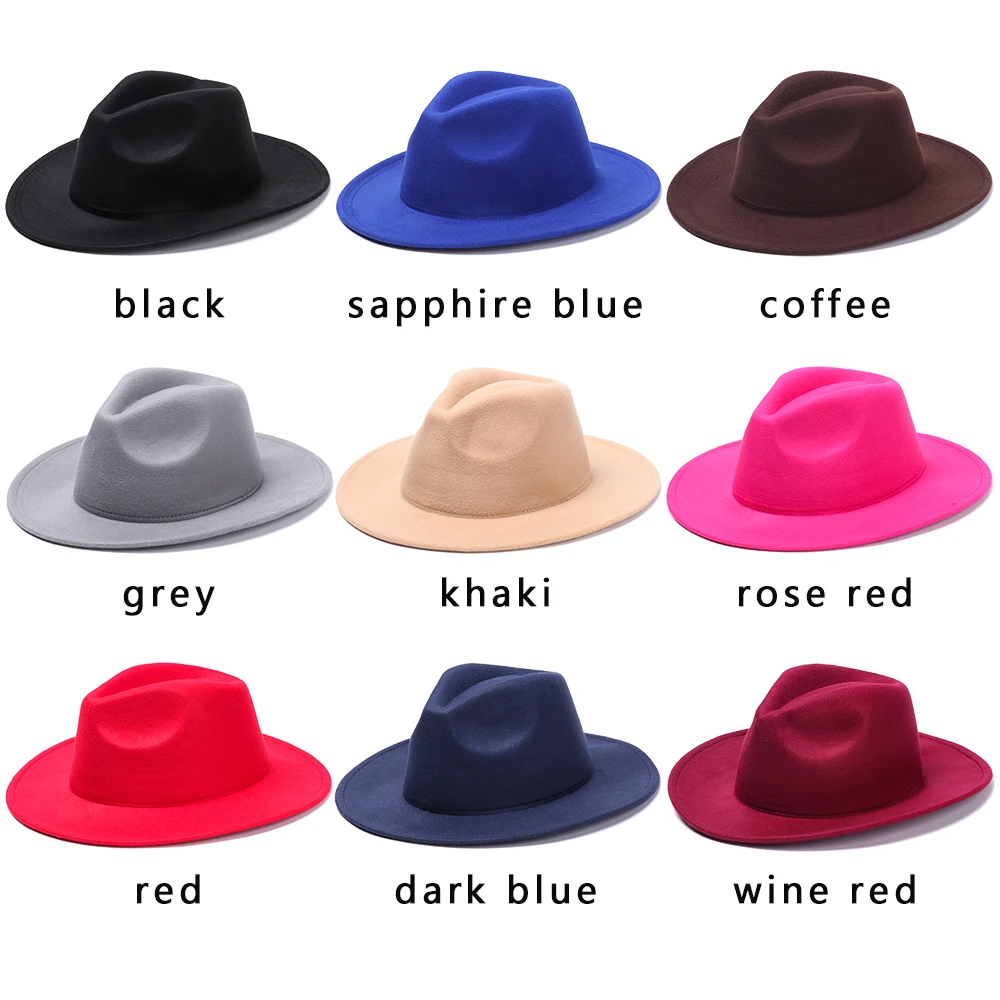 Осень-зима, имитация шерсти, для женщин, мужчин, дам, Fedoras, топ, джаз, шляпа, европейская, с широкими полями, американский котелок, шапки, новая мода