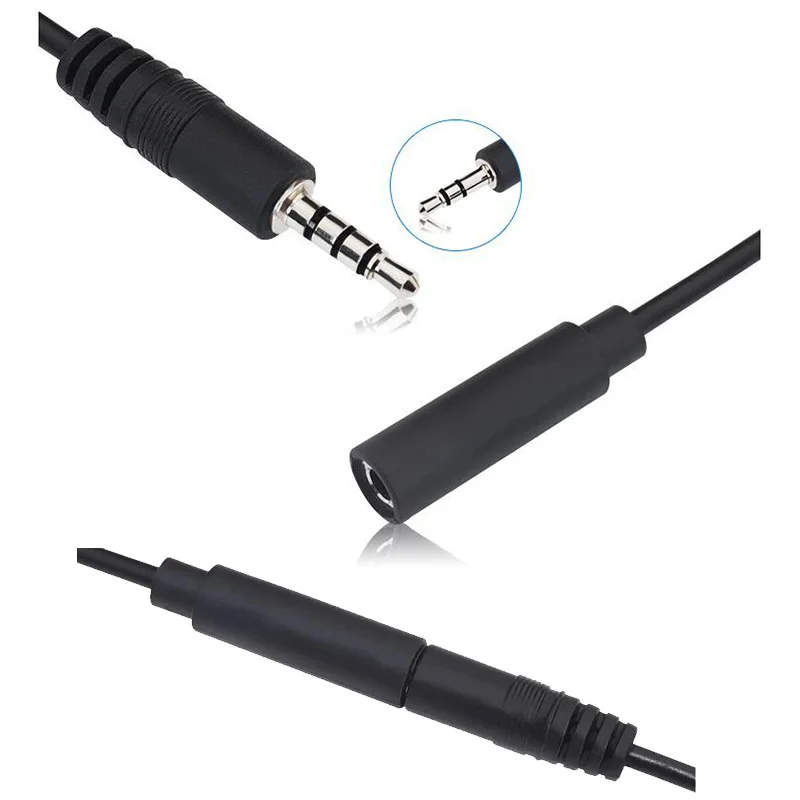 Cavo Prolunga Per Cuffie 3,5 Mm TRRS 4 Poli – Angolo Retto, 2 Metri, Intrecciato - 4