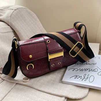 

Luxury Handbags Women Bags Designer Retro Broadband Metal Rivet Women Crossbody Bags Lady Small Satchels Messenger Bag Bolsa