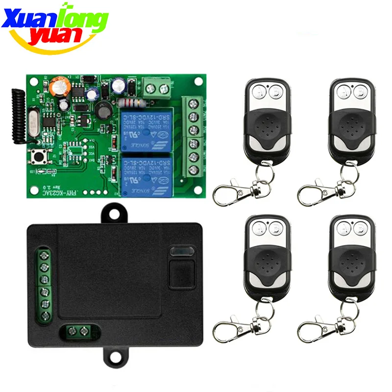 433MHz Universal Wireless Remote AC 220V 2CH rf Relay and Transmitter Garage/LED/Light/Fan/Home appliance Control switch | Обустройство