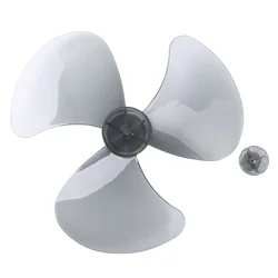 16 Inch Household Plastic Fan Blades Three Leaves with Fan Nut Standing Pedestal Fan Table Fanner General Accessories