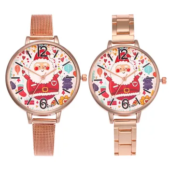 

Women Luxury Watches Christmas Quartz Analog Wrist Small Dial Delicate Watch Buckle Mesh Band Quartz Wristwatch Gold zegarek