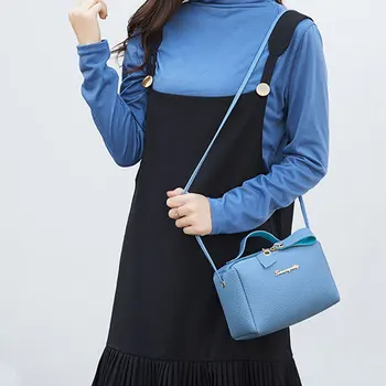 

2020 new fashion women's bag trendy pu Single Flap bag Korean sytle crossbody bags for women 2019 Simple Blue Shoulder Bags