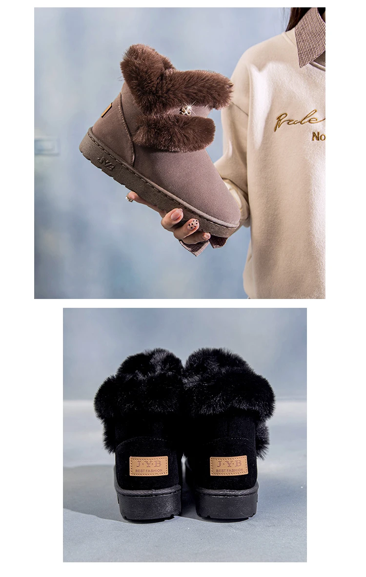WWKK; женские зимние ботинки; Зимние ботильоны на меху; женские теплые плюшевые Замшевые слипоны на плоской резиновой подошве; модная женская обувь на платформе