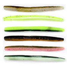 8pcs/lot Fishing Soft Lure Senko Worm Artificial Bait Silicone Plastic SwimBait Neko Rig Wacky Crankbait Trick Worms Ned Rig