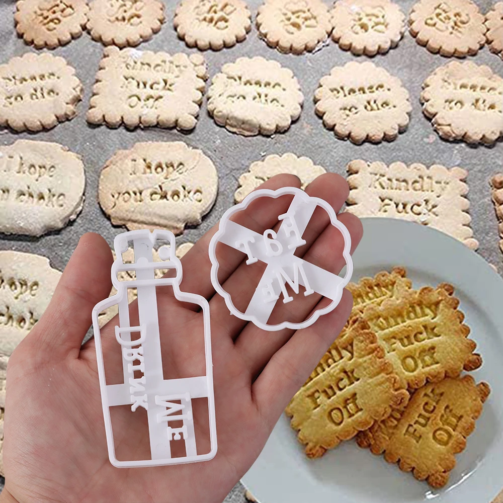 Eat Me Cookie Cutters Molds Creative Alice In Wonderland Theme Biscuit Mould Funny Baking Pasrty Tools Kitchen DIY Party Supplie cookie cutter baking mold cookie mould fondant cutter