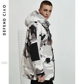 

2019 New Style Canada-Style Men's Popular Brand Camouflage down Jacket Men's Mid-length Thick Casual Jacket Wholesale