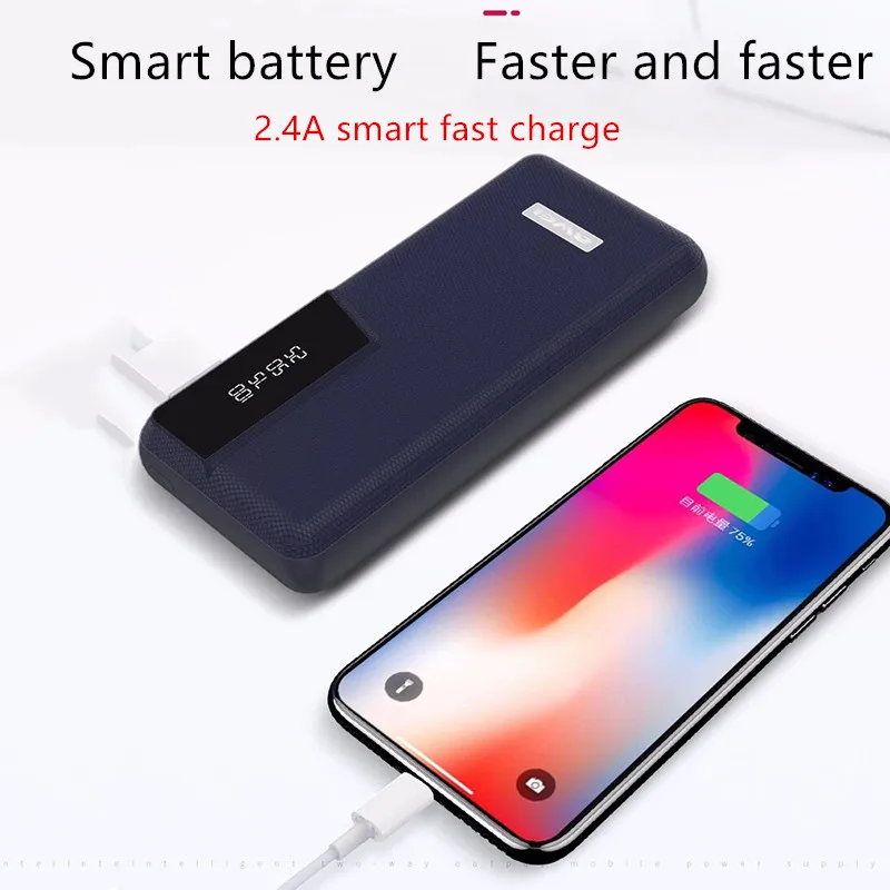 Xiao mi power Bank бизнес портативное зарядное устройство Dual USB mi power bank QC3.0 кожанная Внешняя батарея купить 2 получить скидку 10% Прямая поставка