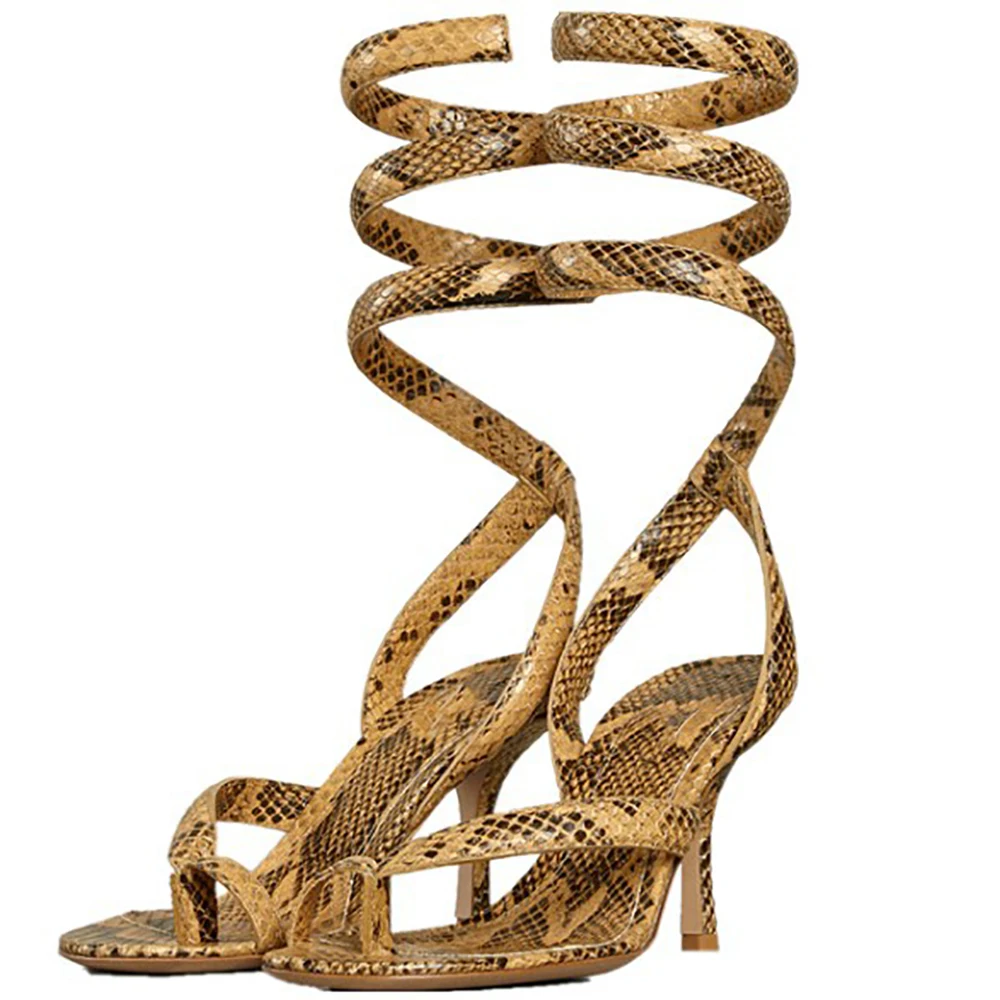 Summer Sandals For Women 2021 New Snake Spiral Upward Design Pumps Female Fashion Sexy Modern Sandalias Ladies Casual Soft Shoes