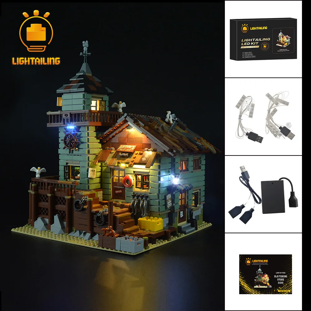 

LIGHTAILING Led Light Up Kit For Old Fishing Store Model Building Block Lighting Set Compatible With 21310 16050
