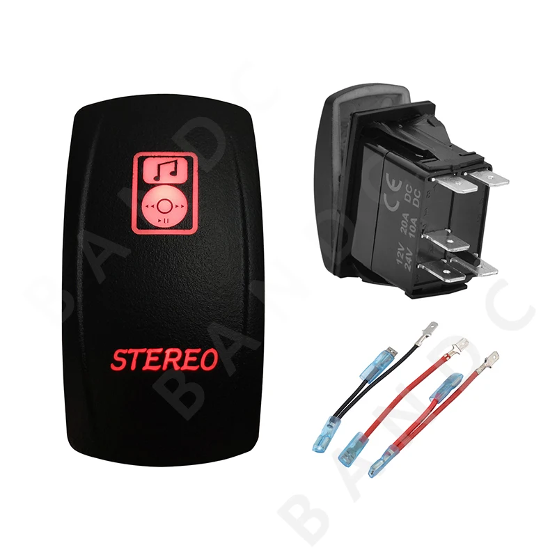 

Перемычка, набор, обоих концах для подключения внешних устройств к автомобильной лодки RV кулисный переключатель ВКЛ-ВЫКЛ SPST Водонепроницаемый автомобиля кнопка двойной синий светодиодный светильник Camper аксессуары