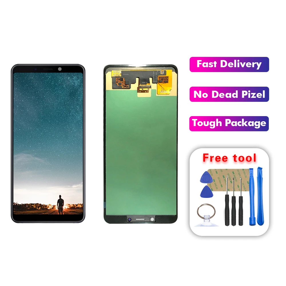 ЖК дисплей с Amoled дисплеем 6 3 дюйма для Samsung A9 2018 дигитайзером сенсорного экрана в