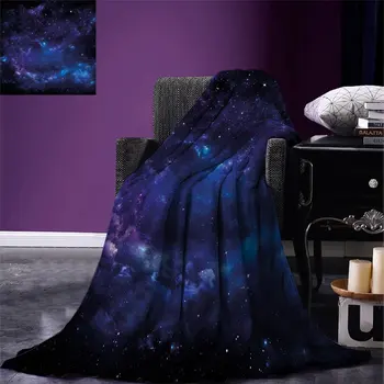 

Sky Throw Blanket Space Illustration Night Time Universe Stars and Nebulas Distant Parts of Galaxy Warm Blanket for Bed Couch