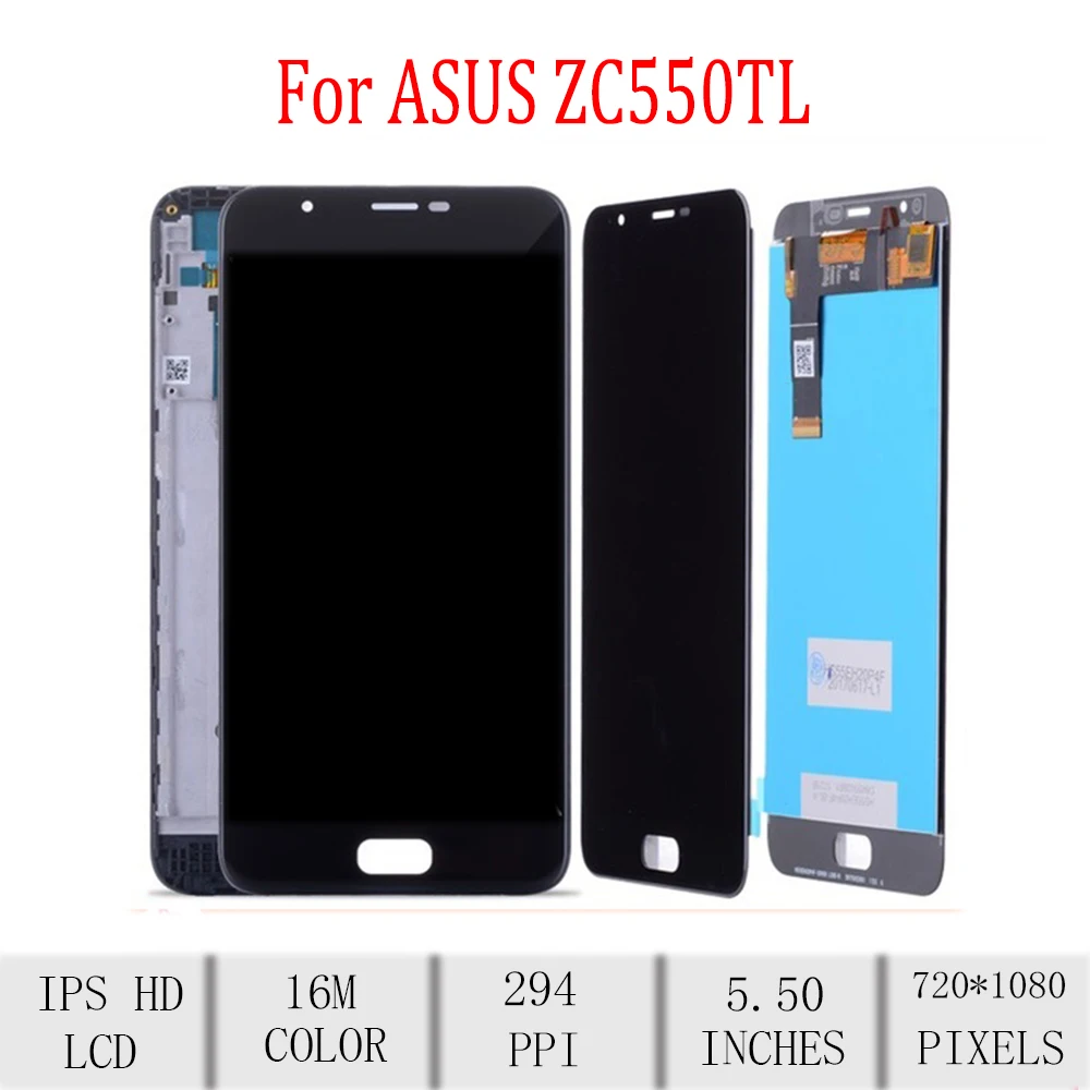

Original For ASUS Zenfone4 Max Plus ZC550TL X015D LCD Display Touch Screen Digitizer Assembly For Asus ZC550TL Display withFrame