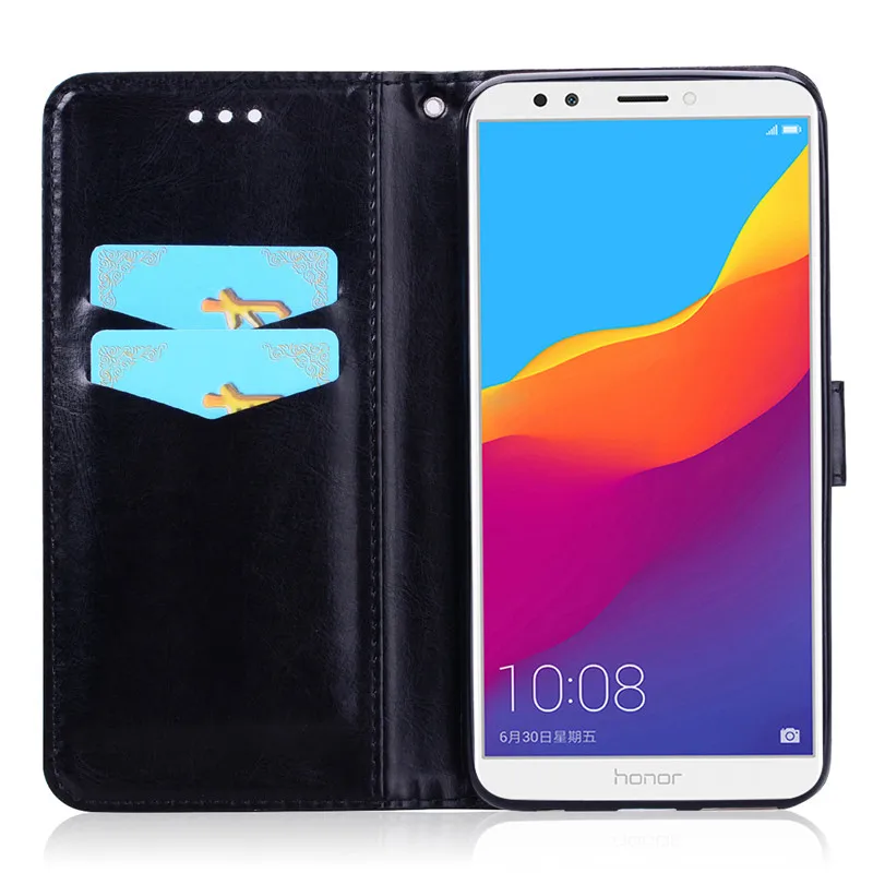 Чехол для huawei Honor 7C Pro 5,99, мягкий силиконовый чехол-подставка для карт, кожаный чехол для Honor 7C 5,7, AUM-L41, флип-чехол